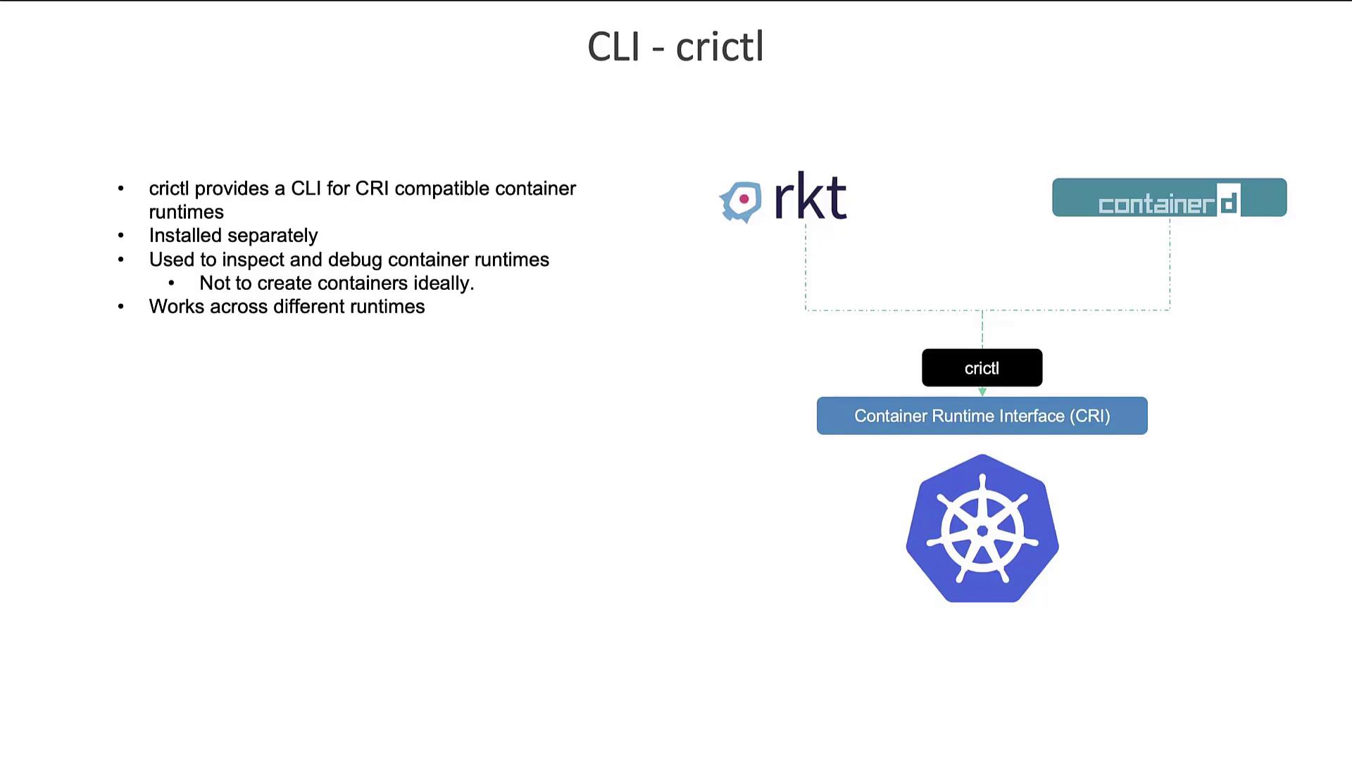 crictl — Kubernetes community's CRI inspection tool